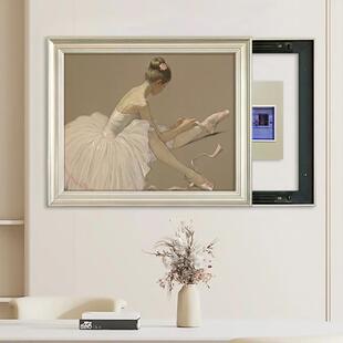 法式al202406厅古电箱装饰画美式表客餐可推拉配复电箱挂画欧式电