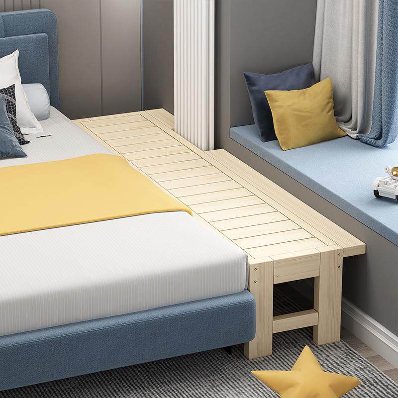 儿童实木宽床接床简易床异拼形可001定大加边床进床口松木无漆组