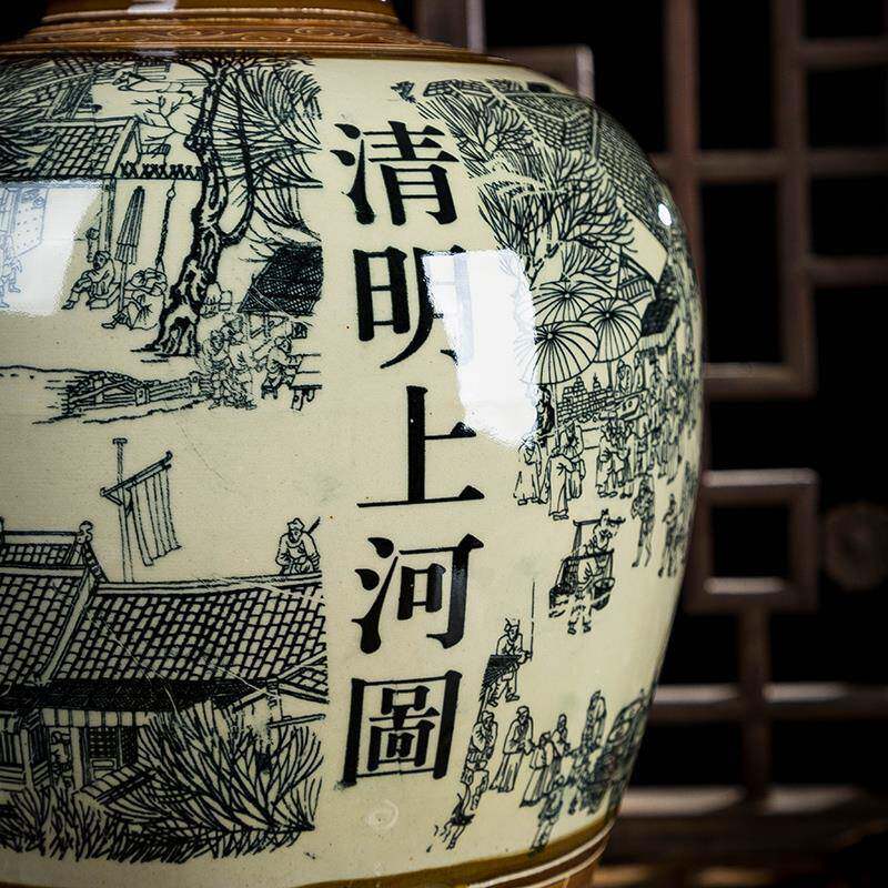 陶瓷泡酒坛子家用存酒缸专用酒瓶20 50斤100斤装仿古酿酒壶