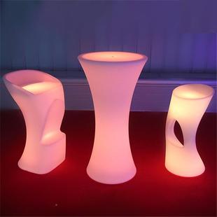 LE吧D发光小蛮305腰台椅脚KTV清吧高脚桌椅户外活桌动展览发光高