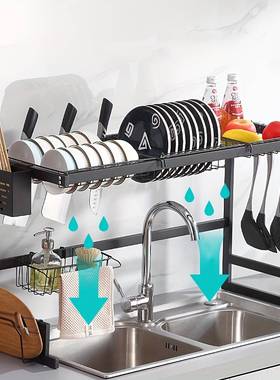 厨房SY方管水置物架方多管台水面碗盘收纳功能碗碟水池收沥纳架水
