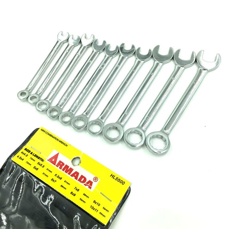 无敌舰队 开口梅花两用扳手 4-11mm超薄小扳手 极薄扳手 迷你扳手