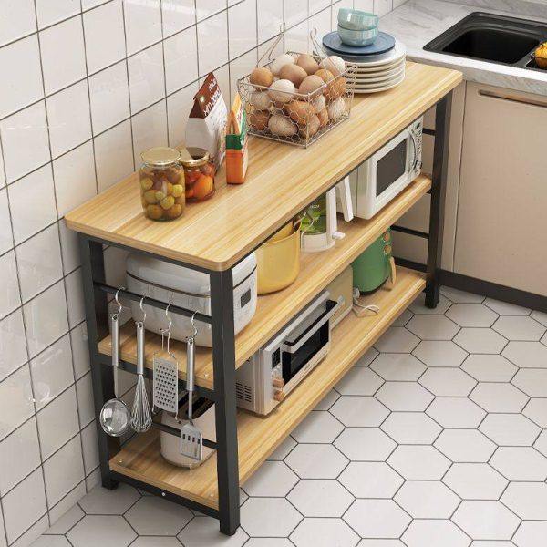 厨房置物架落地多层小户型微波炉架切菜桌家用新款简约长条桌子,厨房/烹饪用具,微波炉置物架,淘宝优惠券,粉丝福利购,淘宝优惠卷