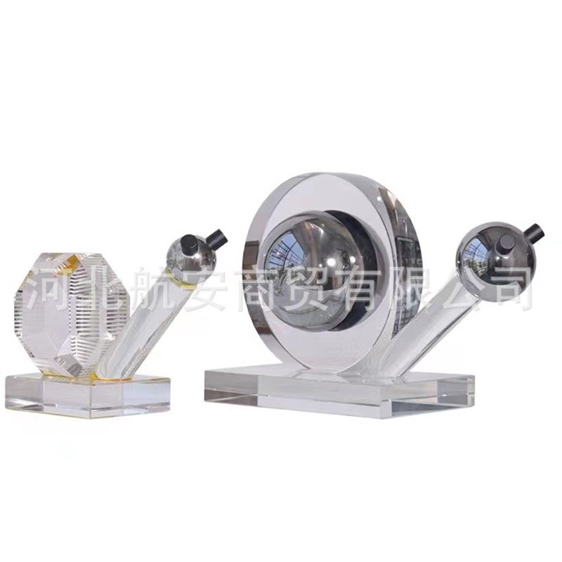 现代简约创意水晶蜗牛摆件样板房售楼处桌面软S装饰品水晶工艺品