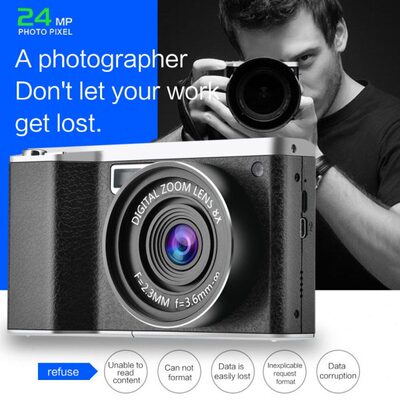 Digital Camera Home 24 Million Pixel Wide Angle HD IPS 4.0
