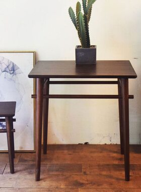 黑不二/中古/书桌樱桃木简约实木禅意泡茶台小户型原木阳台茶桌
