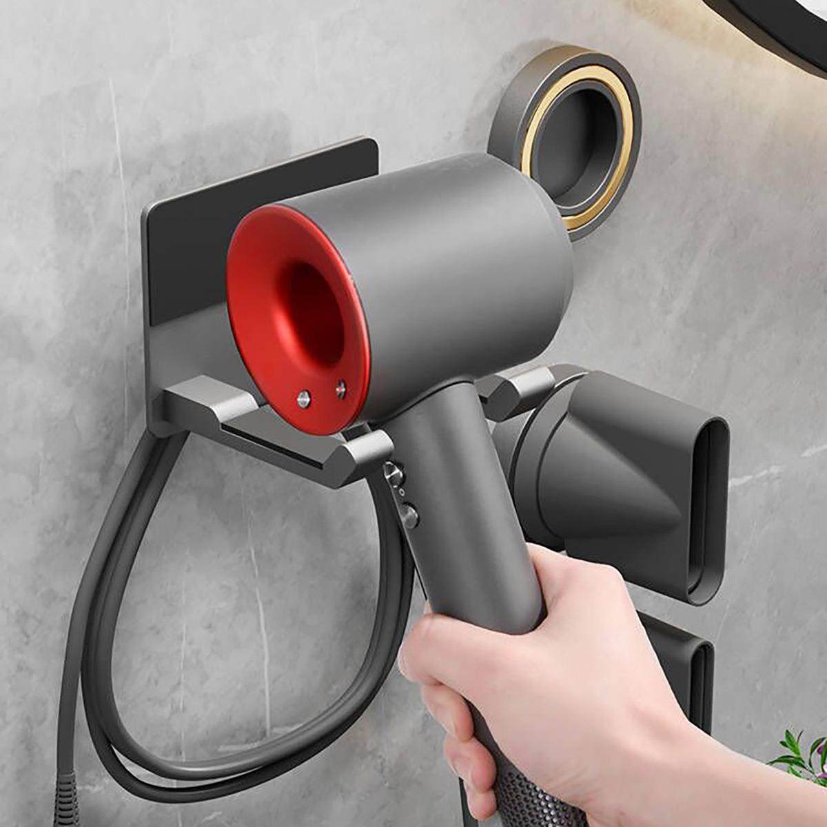 免打孔吹风机架太空铝卫生间壁挂电吹风支架浴室风筒吹风机置物架