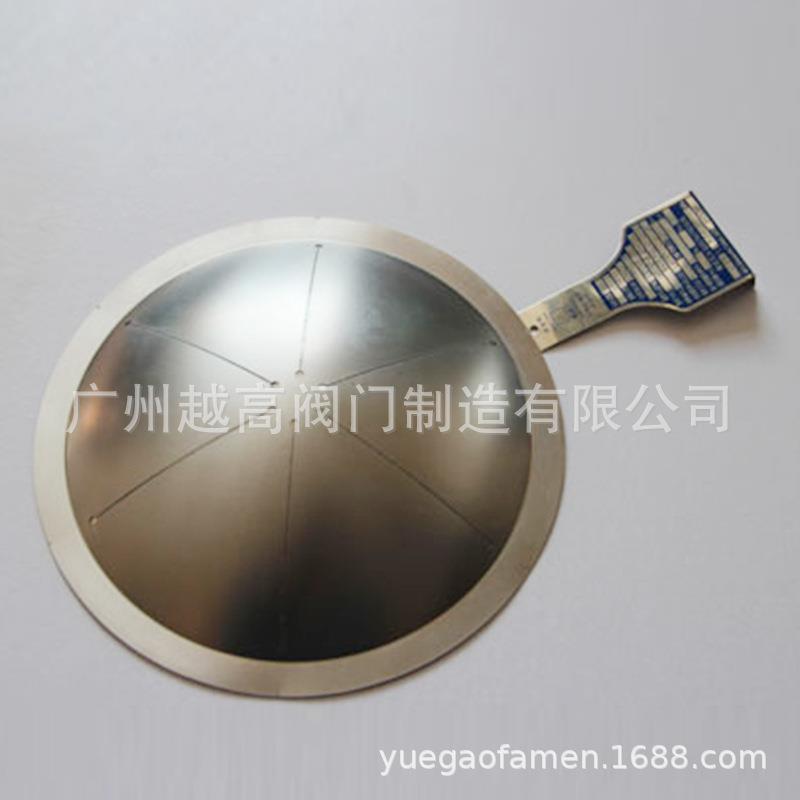 上海朗晏圆形平板开缝型爆破片PFTA防爆片卫生级泄爆板碳钢夹持器