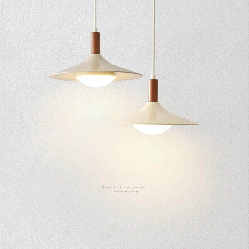 奶油风餐厅led吊灯法式简约餐桌吧台飞碟灯侘寂风卧室床头房间灯,家装灯饰光源,智能吊灯,淘宝优惠券,粉丝福利购,淘宝优惠卷