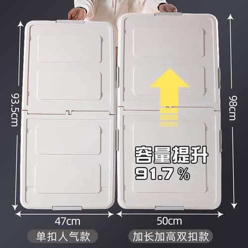 工厂直营带轮扁平床下收纳箱床底收纳箱