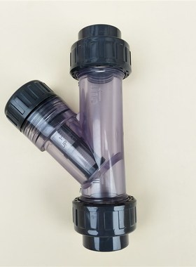 美标 UPVC过滤器 Y型过滤器管道塑胶过滤阀透明过滤器 耐酸碱腐蚀