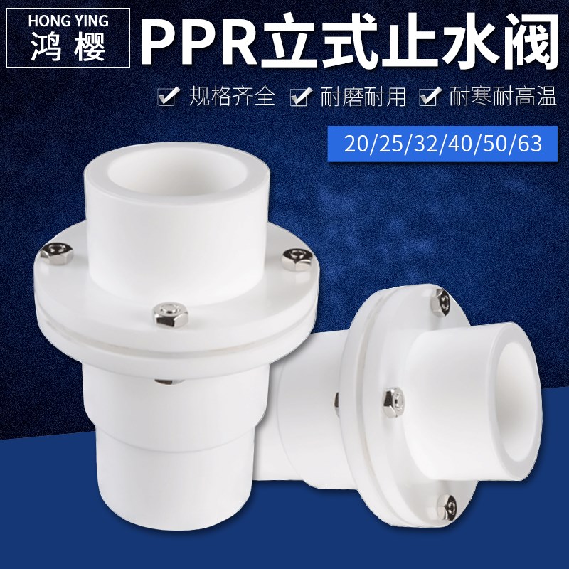 PPR立式止回阀20/25/32/40/50/63/75/90/110热熔活接逆止阀配件