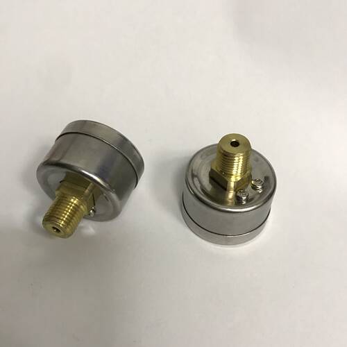 轴向压力表 直径30-32mm 压力1.6mpa 铜螺纹M10x1 不锈钢外壳 Y30