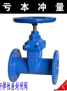 暗杆弹性座封闸阀/软密封阀门法兰自来水闸阀DN50 65 80 100 150