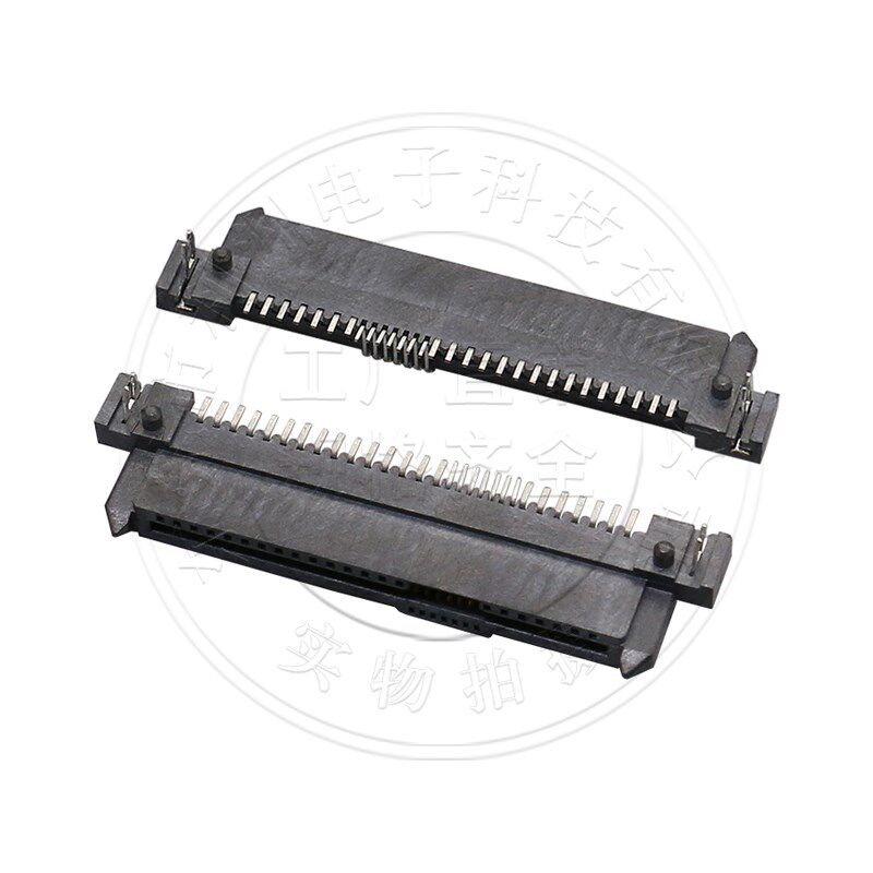 SAS29P母座 5.0H塑高 90度卧式贴片SMT 鱼叉定位 SATA母座连接器
