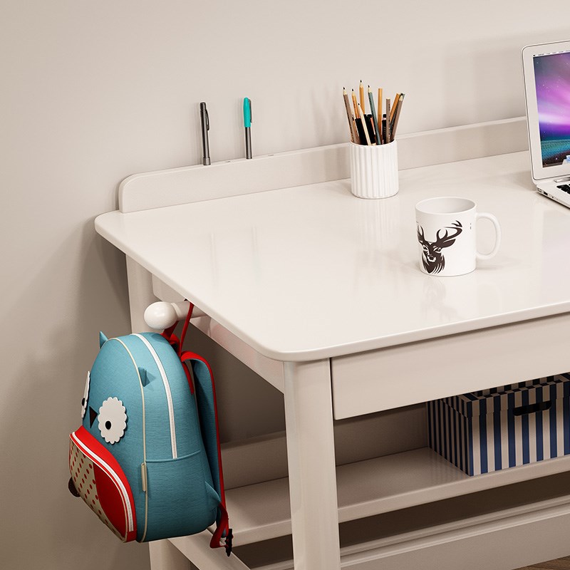 实木书桌初中生小学生学习桌儿童原木家用办公桌简易笔记本电脑桌