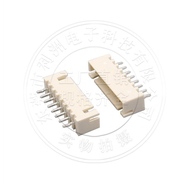 XH2.54接插件2.54mm间距180度耐高温直针 2P-16P米黄色TJC3连接器