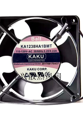 全新KAKU卡固 KA1238HA1BMT 12038 110V 机柜小型工业散热风扇