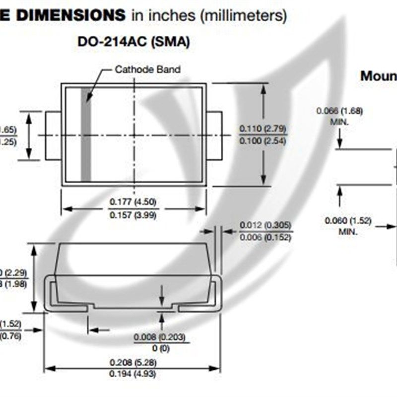 1W贴片稳压二极管SMA SML系列10V 27V 33V 47V 51V 68V 75V 100V