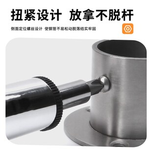 厚开口法兰座不锈钢固定管座衣柜配件挂衣杆底座可拆卸晾衣杆杆托