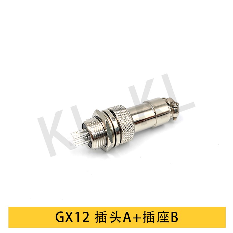 RS765航空插头连接器 2芯 3芯 4芯 5芯 6芯 GX12 M12/12M固定插座