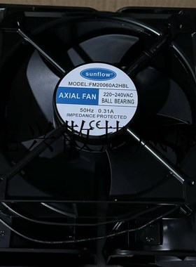 全新sunflow FM15050/17250A2HSL/HBL 220V交流机柜轴流风扇20060