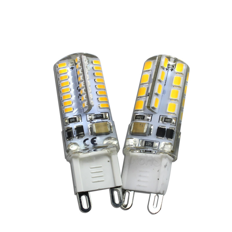 雷欧照明G9插脚灯珠LED节能光源家用替换卤素魔豆灯灯泡 220V白黄