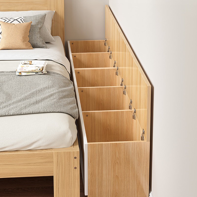 定制床边柜窄缝柜靠墙沙发边长条窄尺寸收纳柜子上开门翻盖床尾柜