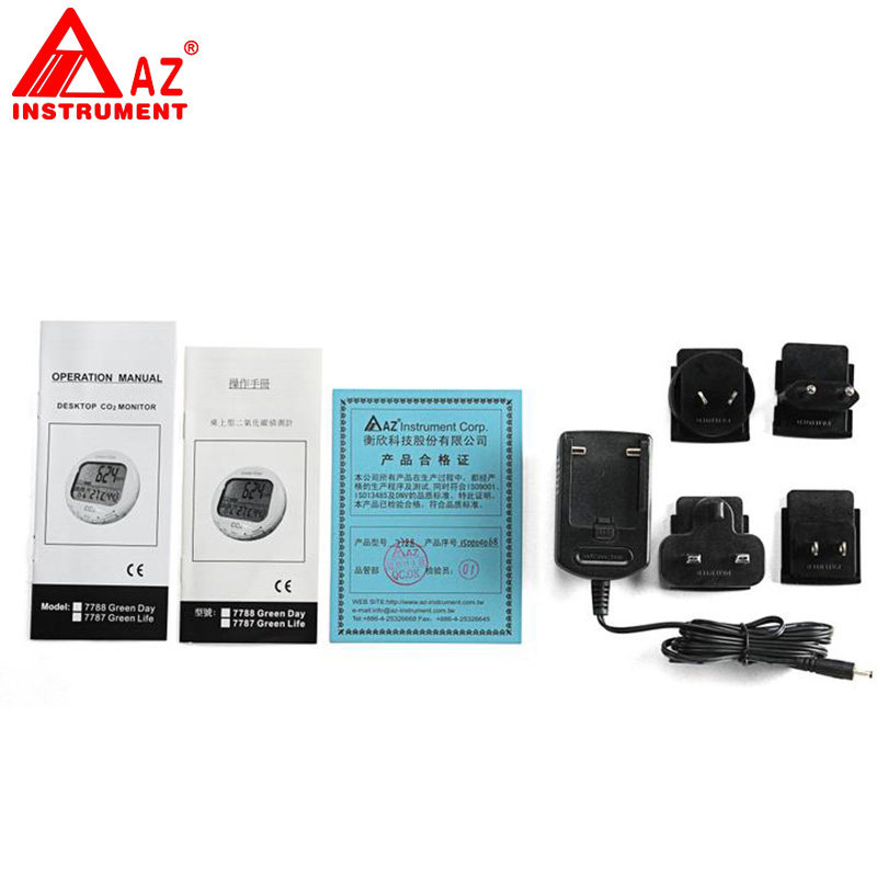 台湾衡欣 AZ7788 二氧化碳检测仪 空气质量测试仪 带温湿度显示