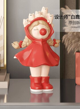 可爱女孩摆件客厅电视柜酒柜玄E关家居装饰品生日乔迁礼物