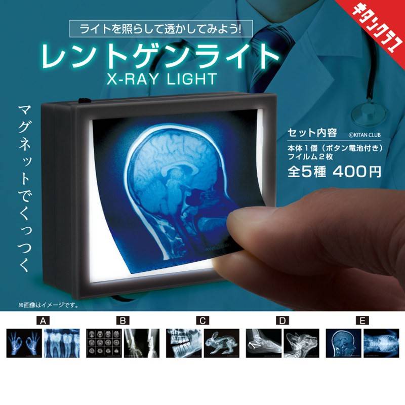 现货 日本奇谭KITAN 仿真X光观片灯箱 微缩发光CT透视灯片