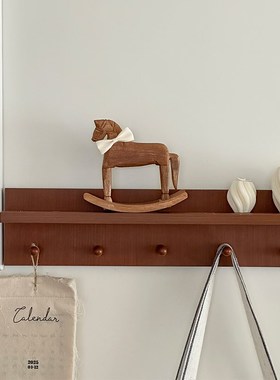 中古摆件手工木马法式o高级感装饰摆件拍照道具桌面玄关装饰品礼