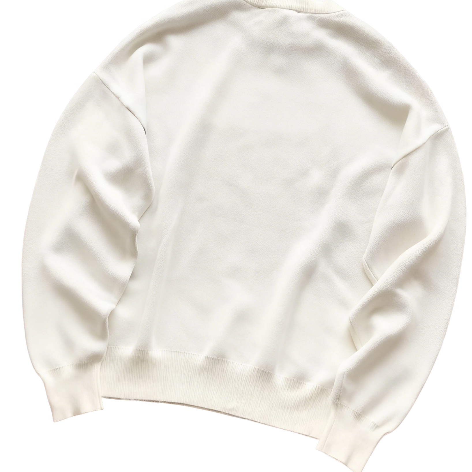 thumbnail for Blue Layered Double Oval Cardigan with White Zipper Sweater 11100730