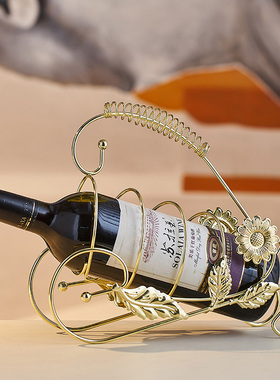 轻奢高档红酒架摆件斜放葡萄酒瓶架简约创K意家用客厅酒柜装饰摆