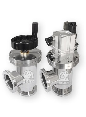 雷杨 ISO真空阀门 手动/气动挡板阀 304不锈钢 GD/GDQ-iso角阀