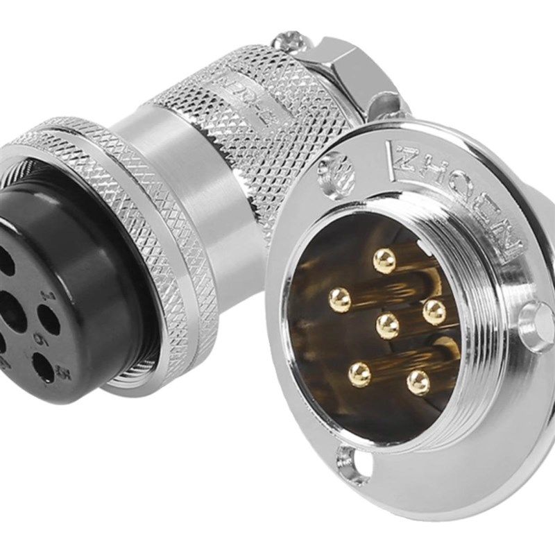 航空插头GX30-2P3芯4芯5芯6针7孔8芯AE法兰盘公座母头DF30M连接器