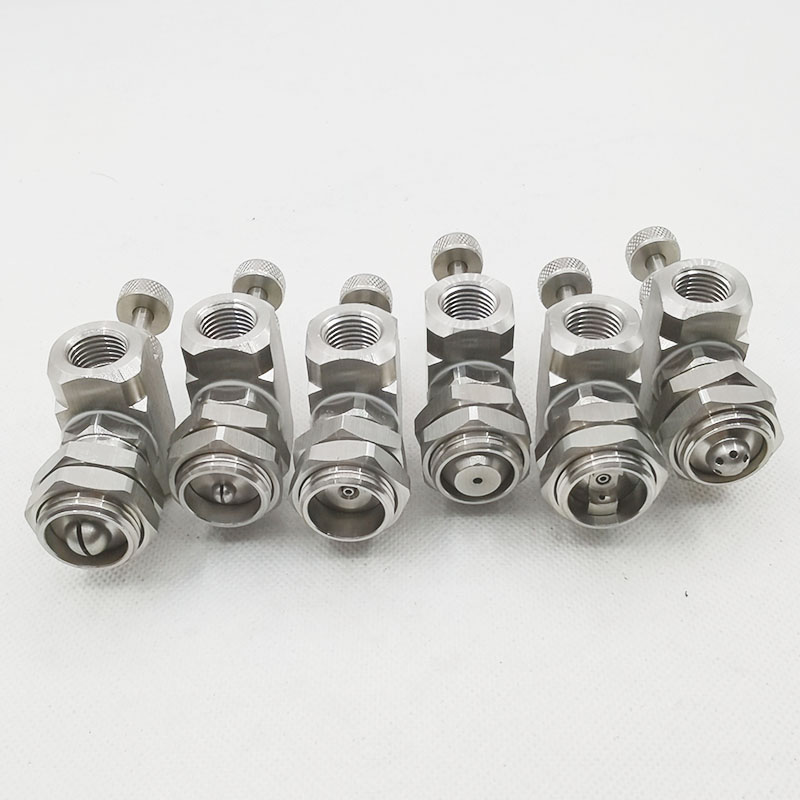 不锈钢0.3空气雾化喷嘴小流量虹吸0.5加湿1.8汽水混合0.8除尘喷头