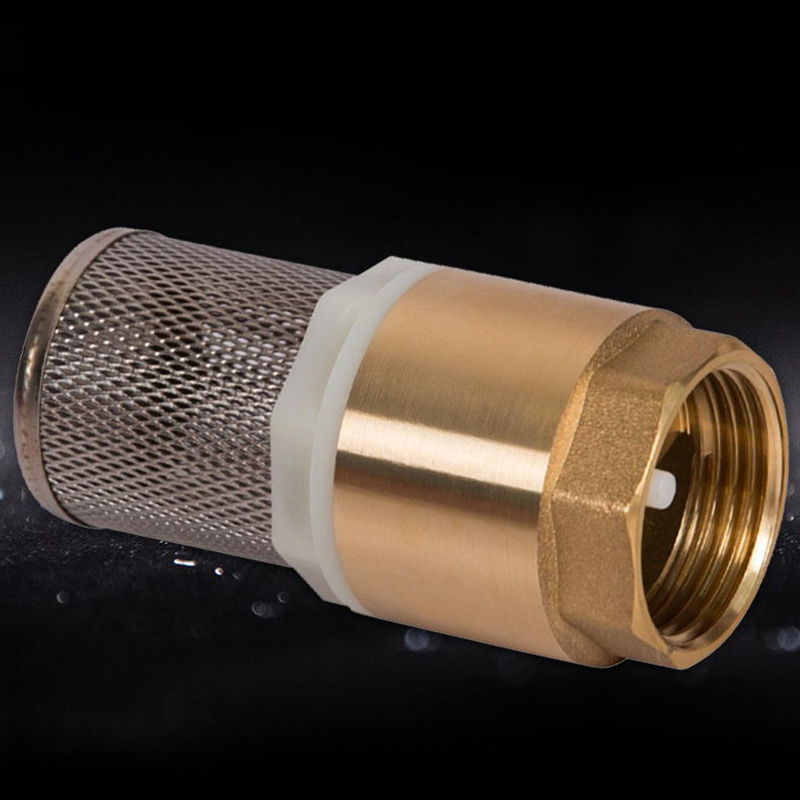 铜带过滤器铜底阀 水泵底阀/吸水阀 立式止回阀带过滤网黄铜底阀