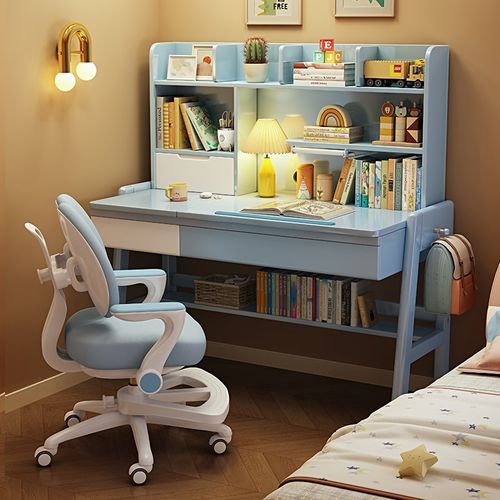 儿童学习桌女孩小学生写字作业书桌实木家用小孩课桌椅可升降桌子