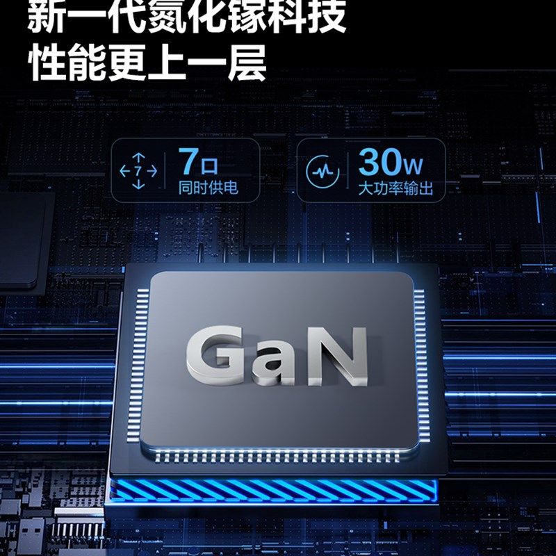 牛氮化镓插座20W30W67W安全快速充电小电舱条形充电USB插头条形接