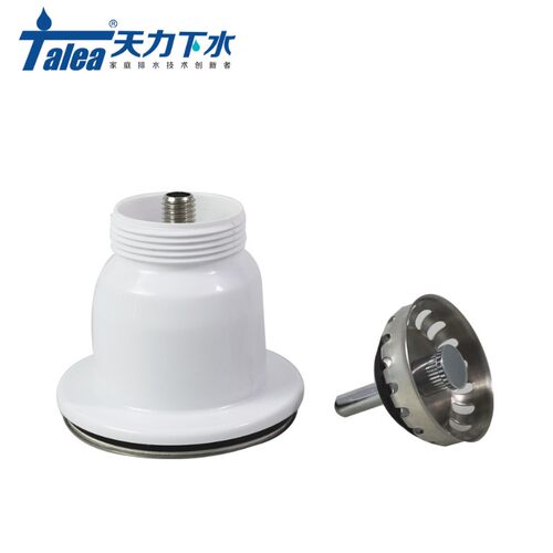 厨房水槽85mm提篮下水器 洗菜盆洗衣盆陶瓷盆8.5公分落水器排水管