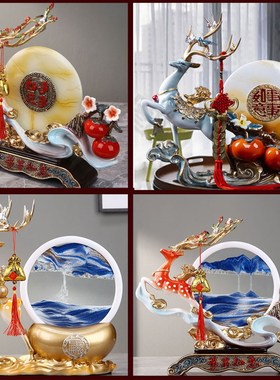 创意轻奢客厅事事如意柿子电视柜B酒柜玄关招财装饰乔迁新居摆件