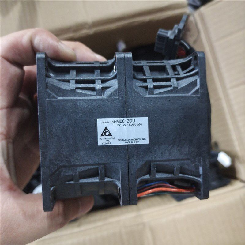 GFM0812DU 原装台达 8CM 8085 12V 14A 涡轮 双电机 汽车增压风扇