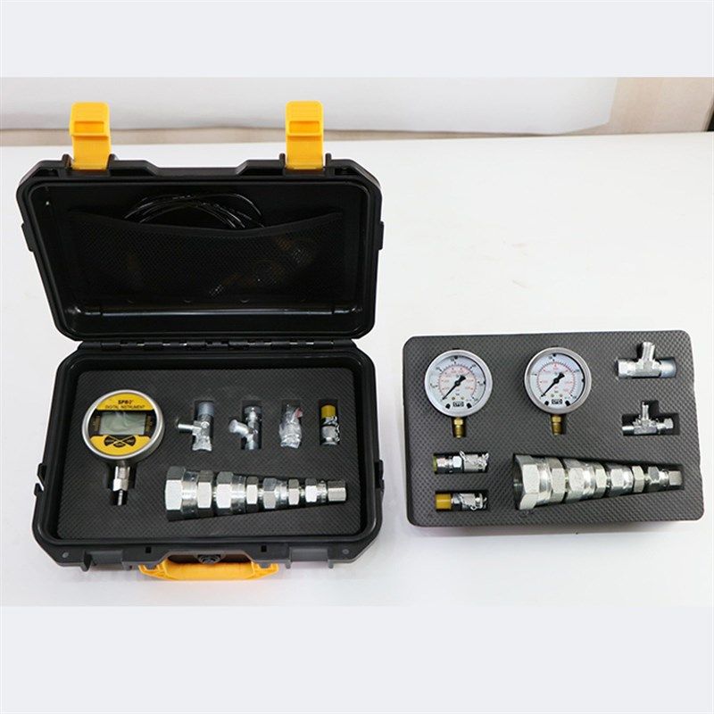 挖掘机破碎锤配件压力测试表底座破碎锤管路测压接头炮机液压测试