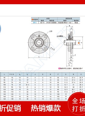 上隆标准/ 带座轴承 BRTJ  BRTK12/15/17/20/25/30/35/40/45/50