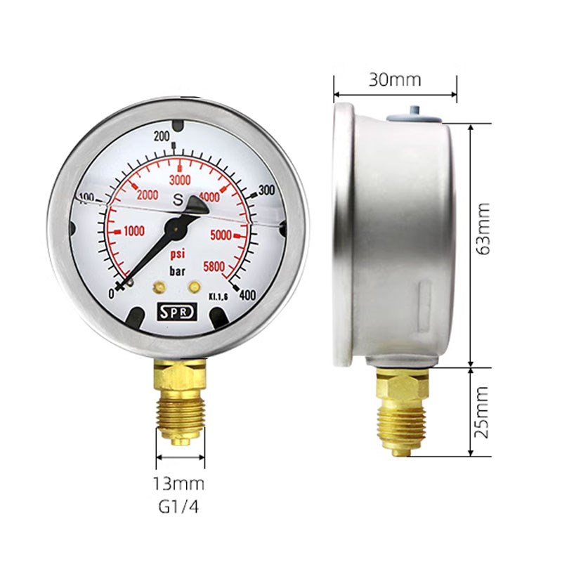挖掘机测压表工程机械液压泵压力表挖机油压表测试表液压表盒套装
