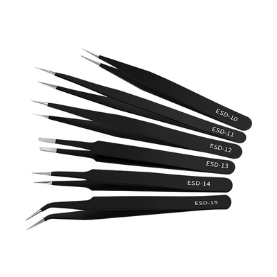 镊子不锈钢弯头细尖头防静电小镊子燕窝挑毛粉刺夹维修工具镊子