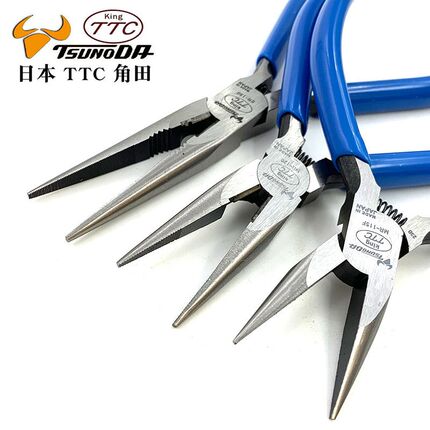 日本进口TTC精密尖嘴钳ER-150无牙尖咀钳MR-120F手工钳弯嘴偏口钳