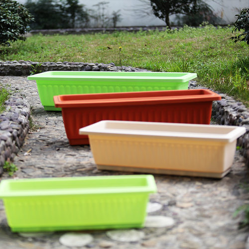 阳台种菜盆屋顶种花蔬菜种植箱长方形大花盆树脂塑料特大菜盆