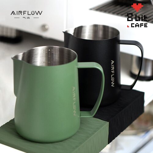 AIRFLOW气流 拉花缸咖啡拉花杯 压纹尖嘴拉花缸304不锈钢奶泡杯